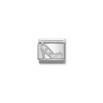 Composable Classic Link High Heel Shoe with 925 Sterling Silver & Cubic Zirconia