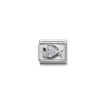 Composable Classic Link Fish with 925 Sterling Silver & Cubic Zirconia