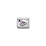 Composable Classic Link  Flamingo with 925 Sterling Silver & Cubic Zirconia