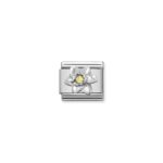 Composable Classic Link Daffodil with 925 Sterling Silver & Cz