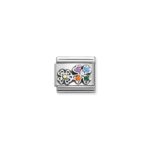 Composable Classic Link Four-leaf clover Rainbow  with 925 Sterling Silver & Cz