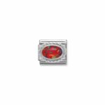 Composable Classic Link  Stone Red Opal with 925 Sterling Silver