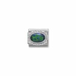 Composable Classic Link Stone Green Opal with 925 Sterling Silver