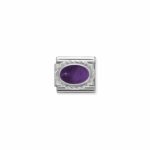 Composable Classic Link Stone Amethyst with 925 Sterling Silver