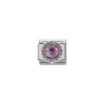 Composable Classic Link Facetened Pink Stone with 925 Sterling Silver