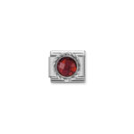 Composable Classic Link Facetened Red Stone with 925 Sterling Silver