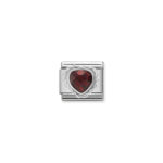 Composable Classic Link  Red Heart with 925 Sterling Silver & Cubic Zirconia