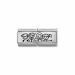 Composable Classic Link Boy and Girl with Family with 925 Sterling Silver