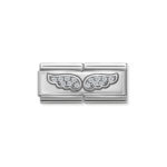 Composable Classic Double Link Angel Wing with 925 Sterling Silver & Cubic Zirconia