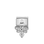 Composable Classic Pendant Link  CZ Bee with  Sterling Silver 925 and High Quality Stainless Steel