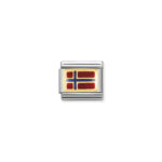 Composable Classic Link  Europa Flag ‘Norway’ with Gold 18K & Enamel