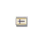 Composable Classic Link  Europa Flag ‘Finland’ with Gold 18K & Enamel