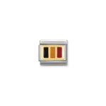 Composable Classic Link  Europa Flag ‘Belgium’ with Gold 18K & Enamel