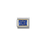 Composable Classic Link  Europa Flag ‘Austria’ with Gold 18K & Enamel