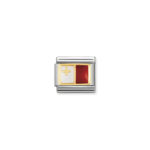 Composable Classic Link  Europa Flag ‘Austria’ with Gold 18K & Enamel