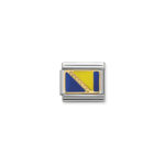 Composable Classic Link  Europa Flag ‘Bosnia’ with Gold 18K & Enamel