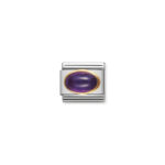 Composable Classic Link Oval Amethyst with Gold 18K