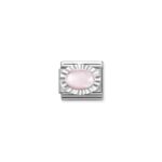 Composable Classic Link Rose Quartz with 925 Sterling Silver Around