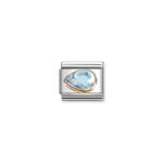 Composable Classic Link  Light Blue Cz Drop Left