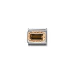 Composable Classic Link Smoky Cz Rectangular with 9K Rose Gold