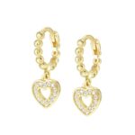 Nomination Love Cloud Heart Earrings in Sterling Silver 925 with Gold Plated Details