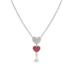 Nomination Lucentissima Necklace in Sterling Silver 925 and Red Cubic Zirconia