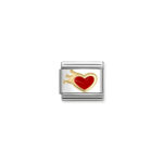 Composable Classic Link Crown Heart in 18K Gold & Enamel